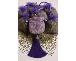 15 stuks Biologische Lavendel Geurzakjes ± 3 gram plus 1 luxe zakje - Biologische Lavendel - 15 stuks - Paars/Lila- Organza Zakjes - lavendel - geurzakje - natuurlijke lavendel - Geurzakjes voor kledingkast - Geurzakjes - Lavendel
