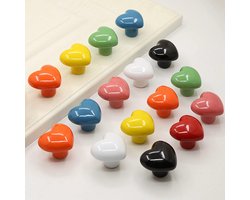 15 stuks gladde keramische knoppen in hartvorm voor kasten, kaptafels, kinderkasten en lades.-Willekeurige kleur