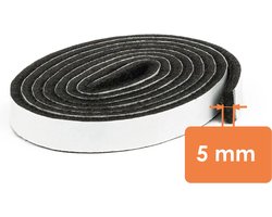 150 cm - Premium Zelfklevend Meubelvilt / Dik Plakvilt op Rol / Vilt voor Tafel- en Stoelpoten - Donkerbruin - Dikte: 5mm