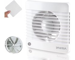 150 mm afvoerventilator met terugslagklep + geïntegreerd muggenfilter dB(A) 33 - gecontroleerde luchtafzuiging voor badkamer keuken kantoor toilet stil