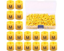 150 Stuks Gele Kledinghanger Maatmarkers voor Kledingorganisatie in Winkels en Kasten