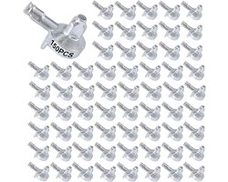 150 Stuks Plankdragers, Aluminium Plankrek Pennen Geschikt voor IKEA Billy Boekenkast en Vervangingsaccessoires voor Kasten en Boekenkasten