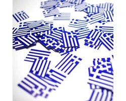 150 stuks Tafel confetti papier Griekenland - Hapjes Cocktail Tapas Zomer Terras EK WK Voetbal Decoratie Tafelconfetti