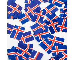 150 stuks Tafel confetti papier IJsland - Hapjes Cocktail Tapas Zomer Terras EK WK Voetbal Decoratie Tafelconfetti