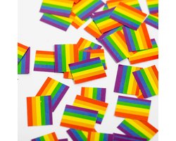 150 stuks Tafel confetti papier Regenboog - Hapjes Cocktail Tapas Zomer Terras EK WK Voetbal Decoratie Tafelconfetti