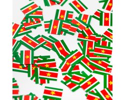 150 stuks Tafel confetti papier Suriname - Hapjes Cocktail Tapas Zomer Terras EK WK Voetbal Decoratie Tafelconfetti