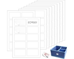 150 Weerbestendige Folielabels 80x50mm - Permanente Hechting voor Huishoudelijk Gebruik, Uniformen, Boeken, Kisten en Specerijflessen