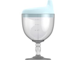 150ML Baby Beker - Party Cup - Plastic Beker met Tuit en Deksel - Tuitbeker - Feestbeker - Blauw