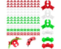 150x Plant Buig Clips - Training Clips voor Lage Stress Training - Rood, Groen, Wit