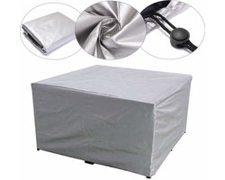 150x150x75 CM - Tuinmeubelbeschermhoes, waterdicht polyester, Geschikt voor tuintafel en stoelen, anti-UV, Geschikt voor rechthoekige tuintafel en stoelen