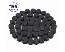 156 Meubelviltjes Meubelpads & Viltjes voor Stoelen en Tafels – Anti Kras Vloerbeschermers in 4 Maten – Geluidsdempend & Anti Slip – Heavy Duty Stoelpoot Beschermers voor Hout, Laminaat en Tegels