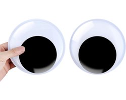 15,9 cm gigantische googly ogen - zelfklevende grote wiebelogen - ambachten - plastic googly ogen stickers - zwart wit grote googly ogen - doe-het-zelf ambachtelijke decoratie - Halloween decoratie