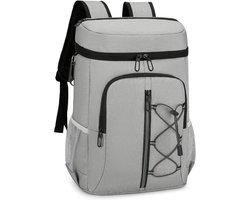 15L picknickkoeltas met flesopener, waterdichte picknickmand, koeltas en lunchtas voor werk, korte trips, picknicks, barbecues, kamperen en school (lichtgrijs)