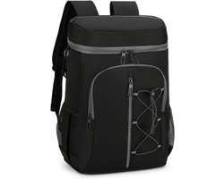 15L picknickkoeltas met flesopener, waterdichte picknickmand, koeltas en lunchtas voor werk, korte trips, picknicks, barbecues, kamperen en school (zwart)