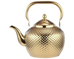 1.5L Theepot van 304 Roestvrij Staal – Waterkoker voor Inductie, Fornuis en Keuken - Duurzame Theepot, Kookpot, Waterkoker, Theepot RVS, Keukenaccessoires