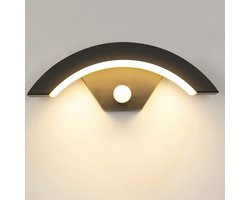 15W buitenwandlamp met bewegingssensor, 3000K warmwitte LED, aluminium buitenwandlamp voor tuin/voorbadkamer/veranda/garage