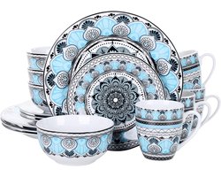 16-delig Porseinen Tafelservies Compleet Servies voor 4 Personen