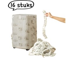 16-delige bagagestofhoes - volledig gesloten reistrolleykoffer van niet-geweven stof, opberghoes - gemengde kleuren