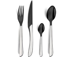 16-delige RVS Bestekset met Gekleurd Handvat - Stijlvol Servies