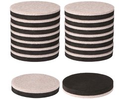 16-delige set - meubelverhoger - bedverhogers - Meubelvilt - Zelfklevende meubelvoetjes - Antislipmatten van vilt - Geluidsreducerende vloerbeschermer - Zwart - EVA-vilt