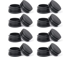 16-delige set ronde 40mm plastic eindkappen voor meubels, antislip pads en vloerbeschermers voor bed, kast, bank, tafels en stoelen, ter voorkoming van krassen en slijtage