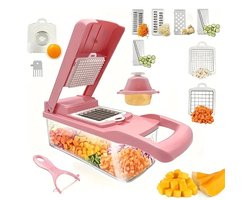 16-in-1 groentehakker - multifunctionele fruitsnijder - handmatige rasp - hakselaar met opvangbak - uienhakker met meerdere verwisselbare messen - huishoudelijke aardappelhakker - keukenapparatuur - keukengadgets-Mandoline