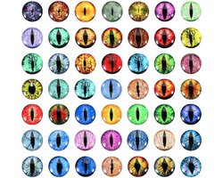 16 mm vliegerogen, 100 stuks, ronde glazen ogen voor dieren, gehaakte ogen, verschillende kleuren