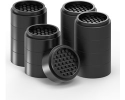 16 Pack Verstelbare Meubelverhogers 2.5 cm voor Wasmachine, Stapelbare Ronde Verhogers voor Sofa, Tafel en Stoel, Stevige Antislip Rubber voor Extra Hoogte