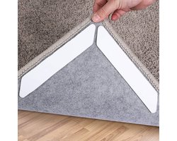 16-Pack Washable Reusable Double-Sided Carpet Tape – Non-Slip Adhesive for Area Rugs – Prevents Curling on Hardwood Floors