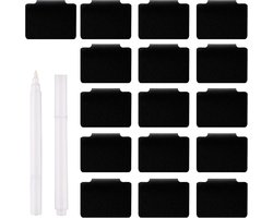 16 Stuks Labels voor Opbergdozen, Clip-On Mand Labels met 2 Stuks Markeringen voor Organisatie van Opbergkasten en Dozen