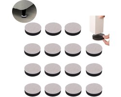 16 stuks Meubelverhogers - Tafelverhogers - Table raisers - meubelverhogers voor tafel - Antislip vloerbescherming en verhoging voor bankpoten - eva - 6*1.65cm
