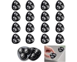 16 stuks Meubelwielen - Zwenkwielen - Zwenkwiel - Draagbare meubelwielen - Transportwielen - Wieltjes - Meubels zelfklevend - Kleine meubelwielen - Geschikt voor meubelbodems en opbergdozen - Zwart - 30mm