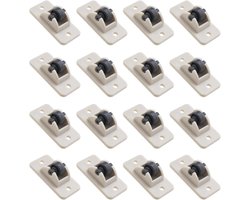 16 stuks Meubelwielen - Zwenkwielen - Zwenkwiel - Draagbare meubelwielen - Transportwielen - Wieltjes - Meubels zelfklevend - Kleine meubelwielen - Geschikt voor meubelbodems en opbergdozen - Beige - 47*24mm - ABS