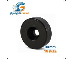 16 STUKS PREMIUM AANSCRHOEFVOET 30mm - Schroefbare meubelvoet - Montagevoet meubelpoot - Schroefbare poot - Voet om vast te schroeven - Schroefvoet - Poot voor meubels - Meubelvoet kast, bank, tafel, bed - Poot voor kast - Poot onder kast - Kastpoot