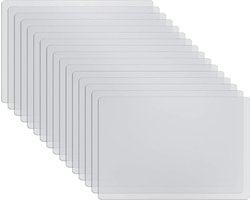 16 stuks transparante kunststof placemats, wasbare tafelmatten, hittebestendige eetmatten voor eettafel, eetkamer, keuken, 40 x 30 cm