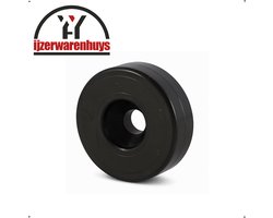 16 STUKS - Zwarte Aanschroefbare Meubelglijder 30x10mm – Kunststof Stoelpootdop / Meubelvoet / Pootdop met Versterkingsribben – Voorkomt Optrekkend Vocht – Geschikt voor Tuin- en Buitenmeubels