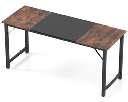 160 cm Modern Industrieel Computerbureau – Groot kantoorbureau met driehoekig metalen frame