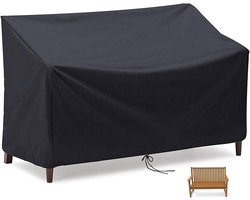163*66*89 cm - Tuinbankhoezen - Tuinstoelhoezen - Stofkap - waterdicht - Tuinaccessoires - 2-zits - hoes voor tuinbank - winddicht - anti-uv - scheurweerstand - 210D Oxford-stof - Loveseat-hoes - voor 2-zitsbank - zwart