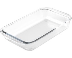 1.6L Glas Ovenschaal - 29.5 cm x 17 cm - Ideaal voor Lasagne - Casseroles - Gekookte Groenten - Stapelbaar - Oven- en Magnetronbestendig - BPA-vrij