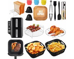17-delige Airfryer Accessoire Set: Bakplaat, Siliconen Mat & Papier