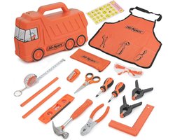 17-Delige Gereedschapsset voor Kinderen - ECHT Handgereedschap met Gereedschapskist