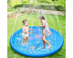 170CM Splash Water Play Mat Dolfijn Schildpad Zeester Shell Krab Patroon Sprinkler Pad - Zomer Tuin Outdoor Spray Water Speelgoed voor Kinderen - Huisdieren Familie Activiteiten Waterspeelmat