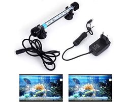 18-92cm LED Aquarium-Licht Unterwasser Beleuchtung Aufsatzleuchte IP68 Abdeckung Wasserdicht LED Lampe Stecker EU für Fisch Tank mit Fernbedienung RGB Farbwechsel (Weiß & Blau 18cm)