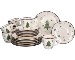 18-delig koffieservies WEIHNACHTSBAUM voor 6 personen gemaakt van porselein - 23105178