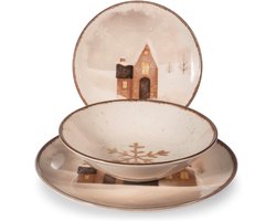 18-delig Servies Kerst & Winter Tijdloos Steen Goed