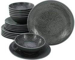 18-delige serviesset - Orient Mandala - porselein - vaatwasserbestendig - magnetronbestendig - Made in Europe bordenset 6 person