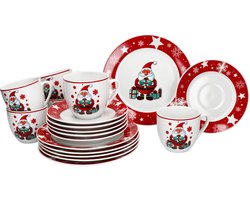 18 koffieservies WEIHNACHTSMANN voor 6 personen gemaakt van porselein