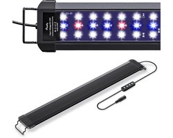 18 W Aquarium LED Licht voor 60 tot 75 cm - Uitschuifbaar - Volledig Spectrum Verlichting - Rood - Glanzend - Wit - Blauw - Met Dag- en Nachtmodus - Timer - Automatisch In/Uit - Verstelbaar Licht
