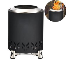 18 x 13 x 13 cm, gemaakt van roestvrij staal, inclusief opbergtas, geschikt voor balkon, tuin en camping.