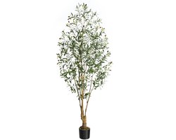180 cm hoge natuurgetrouwe kunst‑olijfboom in pot, verstelbare takjes, levensechte bladeren en vruchten, decoratieve nep‑boom voor woonkamer, kantoor en terras binnenshuis